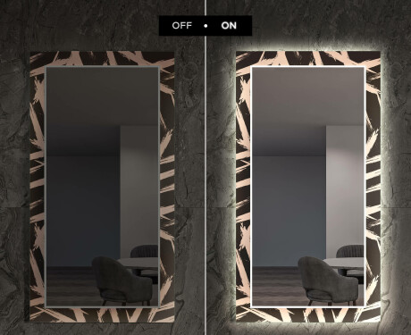 Specchio decorativi con luci LED da soggiorno - Lines #7