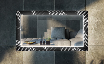 Specchio decorativi con luci LED da soggiorno - Dark Wave