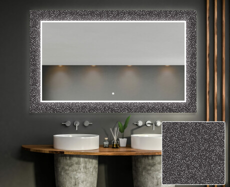 Decorativi specchio bagno da parete retroilluminato - Dotts #1
