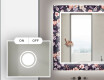 Specchi LED decorativi da parete da bagno - Elegant Flowers #4