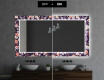 Specchi LED decorativi da parete da bagno - Elegant Flowers #7