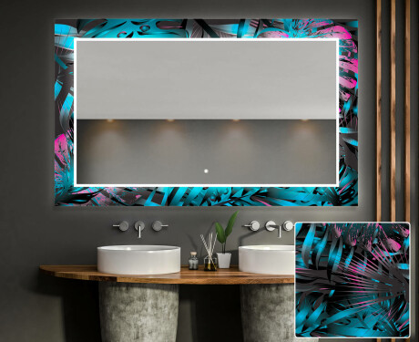 Specchi LED decorativi da parete da bagno - Fluo Tropic #1