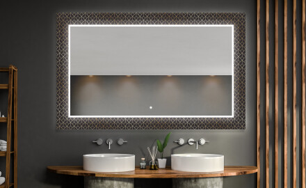 Decorativi specchio bagno da parete retroilluminato - Golden Lines