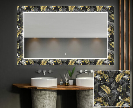Specchi LED decorativi da parete da bagno - Goldy Palm