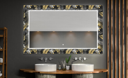 Specchi LED decorativi da parete da bagno - Goldy Palm