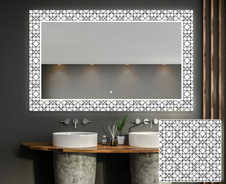 Decorativi specchio bagno da parete retroilluminato - Industrial