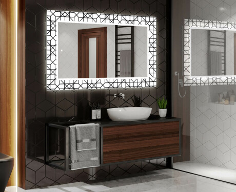 Decorativi specchio bagno da parete retroilluminato - Industrial #2