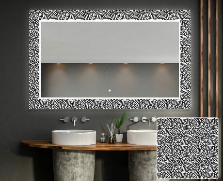 Specchi LED decorativi da parete da bagno - Letters