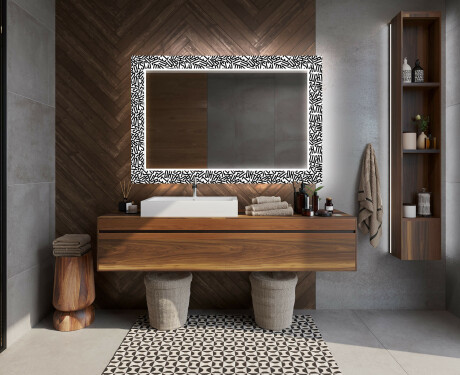 Specchi LED decorativi da parete da bagno - Letters #12