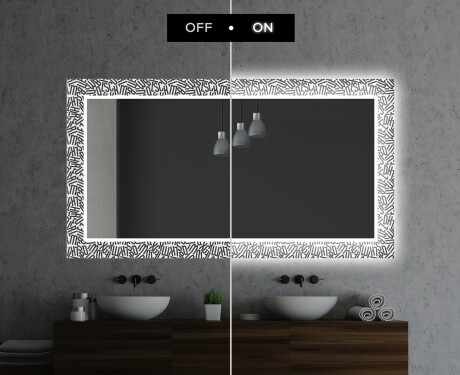 Specchi LED decorativi da parete da bagno - Letters #7