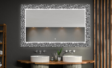 Specchi LED decorativi da parete da bagno - Letters