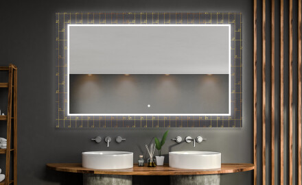 Decorativi specchio bagno da parete retroilluminato - Microcircuit