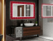 Decorativi specchio bagno da parete retroilluminato - Red Mosaic #2