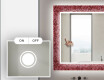 Decorativi specchio bagno da parete retroilluminato - Red Mosaic #4