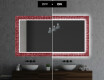 Decorativi specchio bagno da parete retroilluminato - Red Mosaic #7