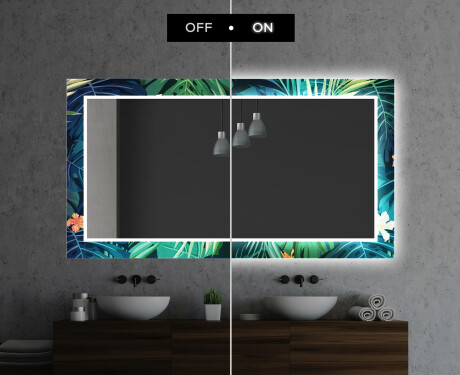 Decorativi specchio bagno da parete retroilluminato - Tropical #7