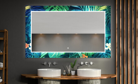 Decorativi specchio bagno da parete retroilluminato - Tropical