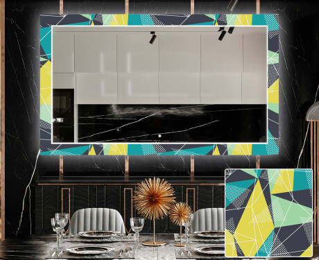 Specchi decorativi con luci da pranzo - Abstract Geometric #1