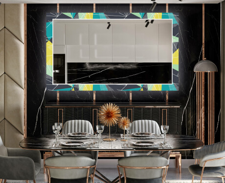 Specchi decorativi con luci da pranzo - Abstract Geometric #12