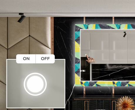 Specchi decorativi con luci da pranzo - Abstract Geometric #4