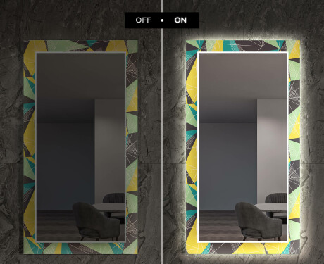 Specchi decorativi con luci da pranzo - Abstract Geometric #7