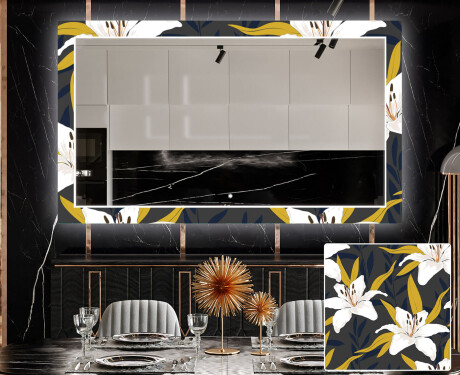 Specchi decorativi con luci da pranzo - Bell Flowers #1