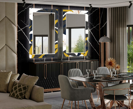 Specchi decorativi con luci da pranzo - Bell Flowers #2