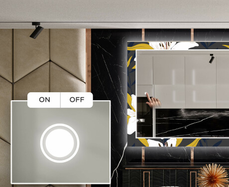 Specchi decorativi con luci da pranzo - Bell Flowers #4