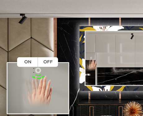 Specchi decorativi con luci da pranzo - Bell Flowers #5