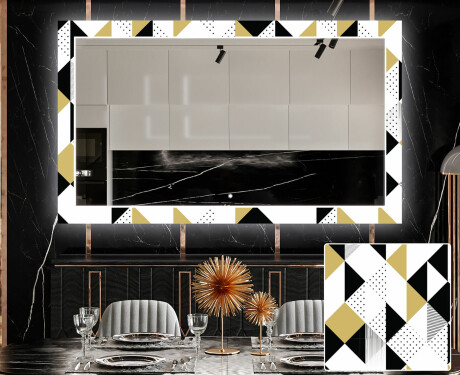 Specchi decorativi con luci da pranzo - Geometric Patterns