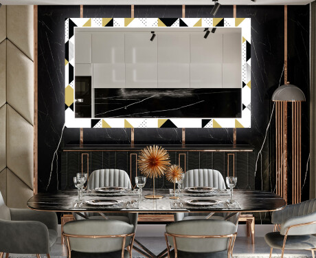 Specchi decorativi con luci da pranzo - Geometric Patterns #12