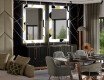 Specchi decorativi con luci da pranzo - Geometric Patterns #2