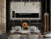 Decorativi specchio sala da pranzo retroilluminato - Golden Leaves #12