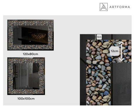 Decorativi specchio da parete retroilluminato - Natural Stones #2