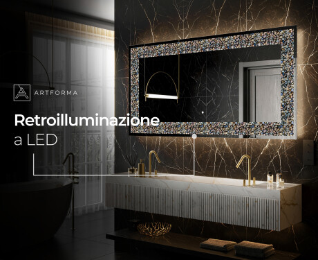 Decorativi specchio da parete retroilluminato - Natural Stones #9