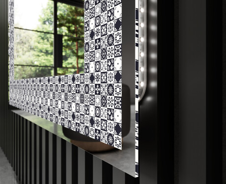 Decorativi specchio da parete retroilluminato - Geometric Symphony #3