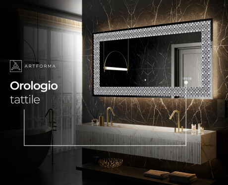Decorativi specchio da parete retroilluminato - Geometric Symphony #5