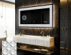Decorativi specchio da parete retroilluminato - Marble Uplift