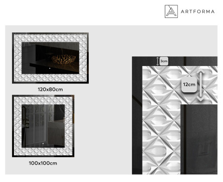 Decorativi specchio da parete retroilluminato - Marble Uplift #2
