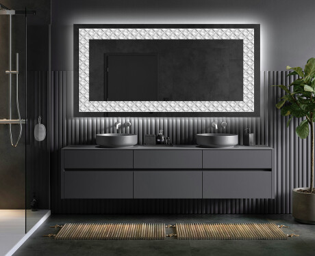 Decorativi specchio da parete retroilluminato - Marble Uplift #5