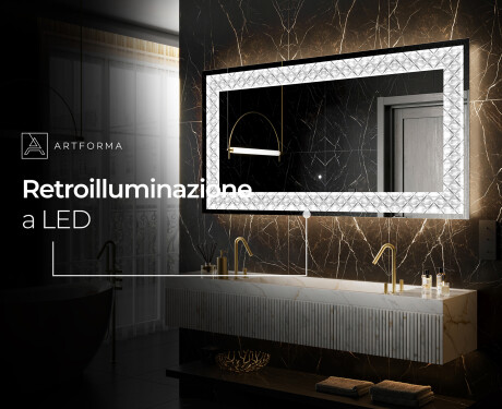 Decorativi specchio da parete retroilluminato - Marble Uplift #6