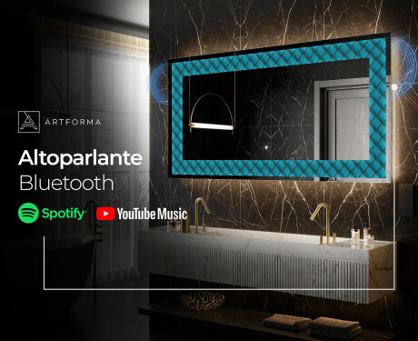 Decorativi specchio da parete retroilluminato - Blue Harmonies #7