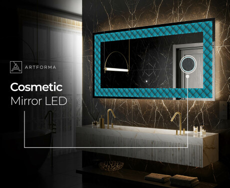 Decorativi specchio da parete retroilluminato - Blue Harmonies #9