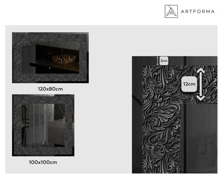 Decorativi specchio da parete retroilluminato - Dark Elegance #2