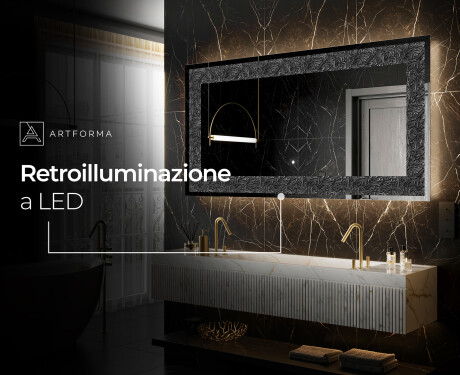Decorativi specchio da parete retroilluminato - Dark Elegance #6
