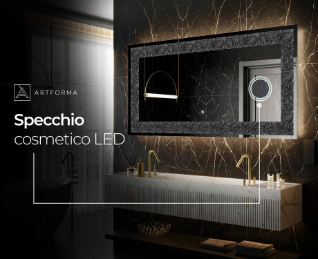 Decorativi specchio da parete retroilluminato - Dark Elegance #9
