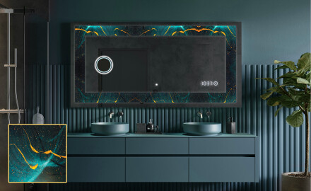 Decorativi specchio da parete retroilluminato - Spiraling vortex