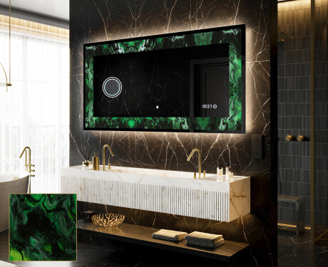 Decorativi specchio da parete retroilluminato - Malachite Magic