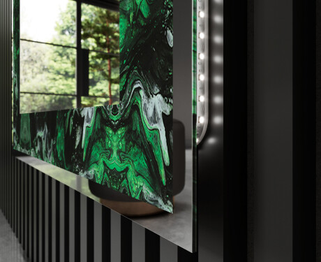 Decorativi specchio da parete retroilluminato - Malachite Magic #3