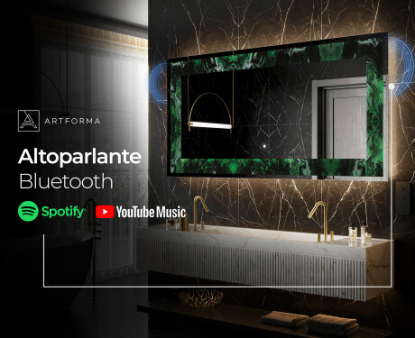 Decorativi specchio da parete retroilluminato - Malachite Magic #7
